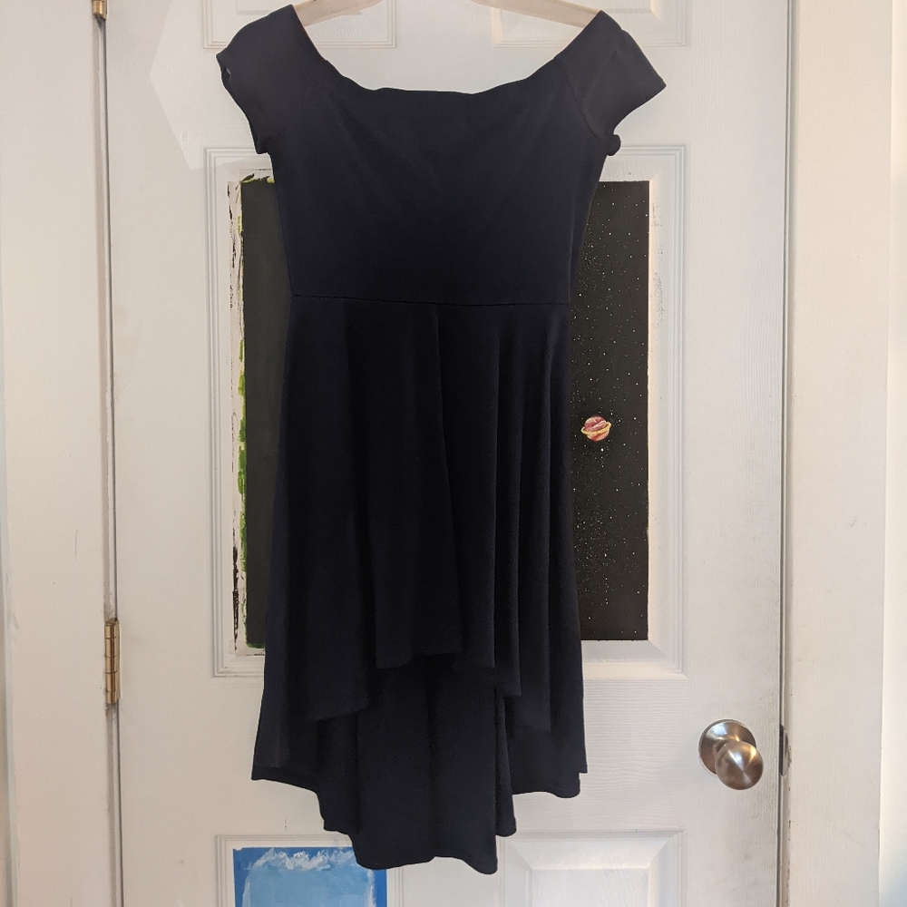 Strapless Navy Windsor High-Low Dress